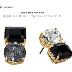 NWOT Kate Spade Asymmetrical Gem stud earrings